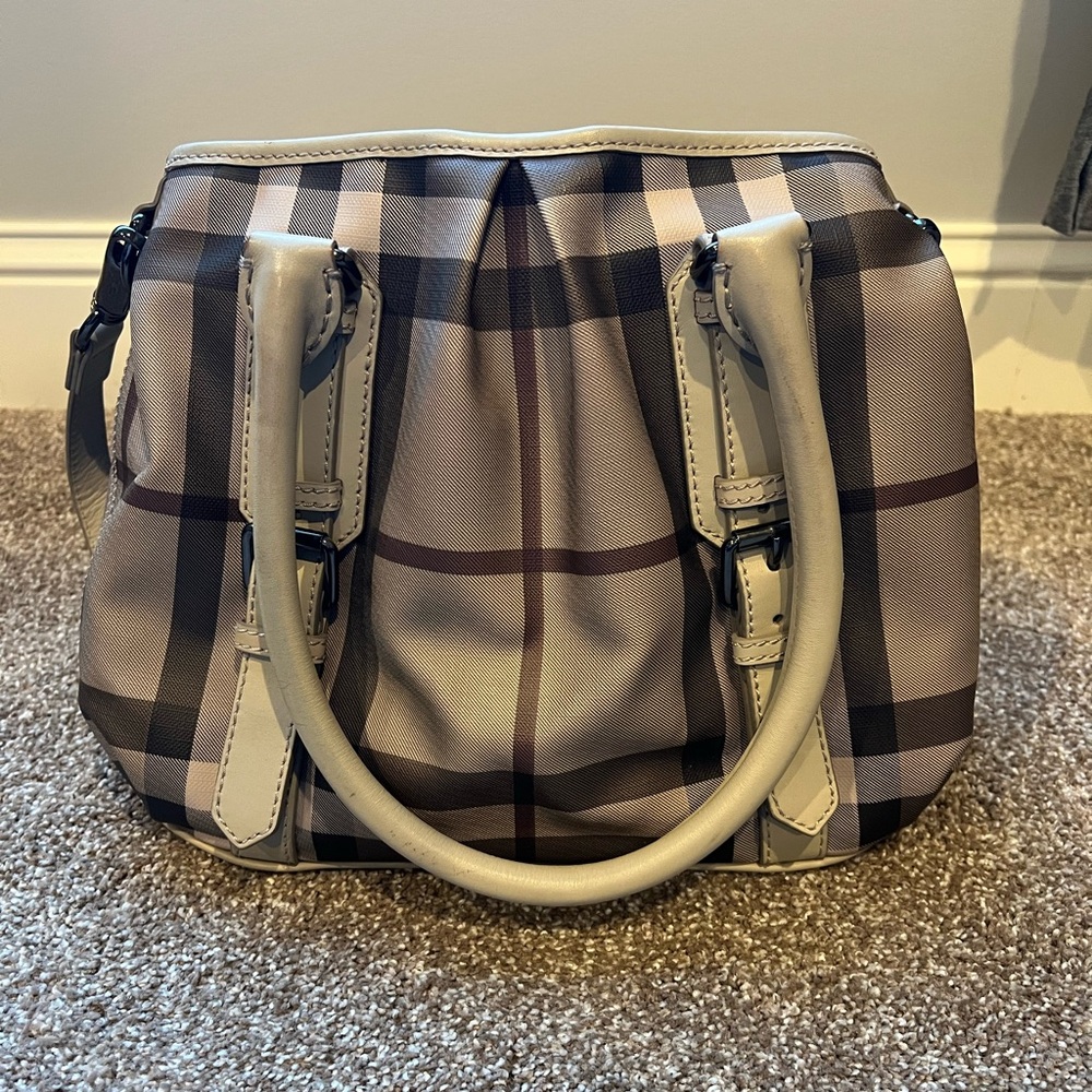 Burberry Smoked Checked Small Northfield Tote